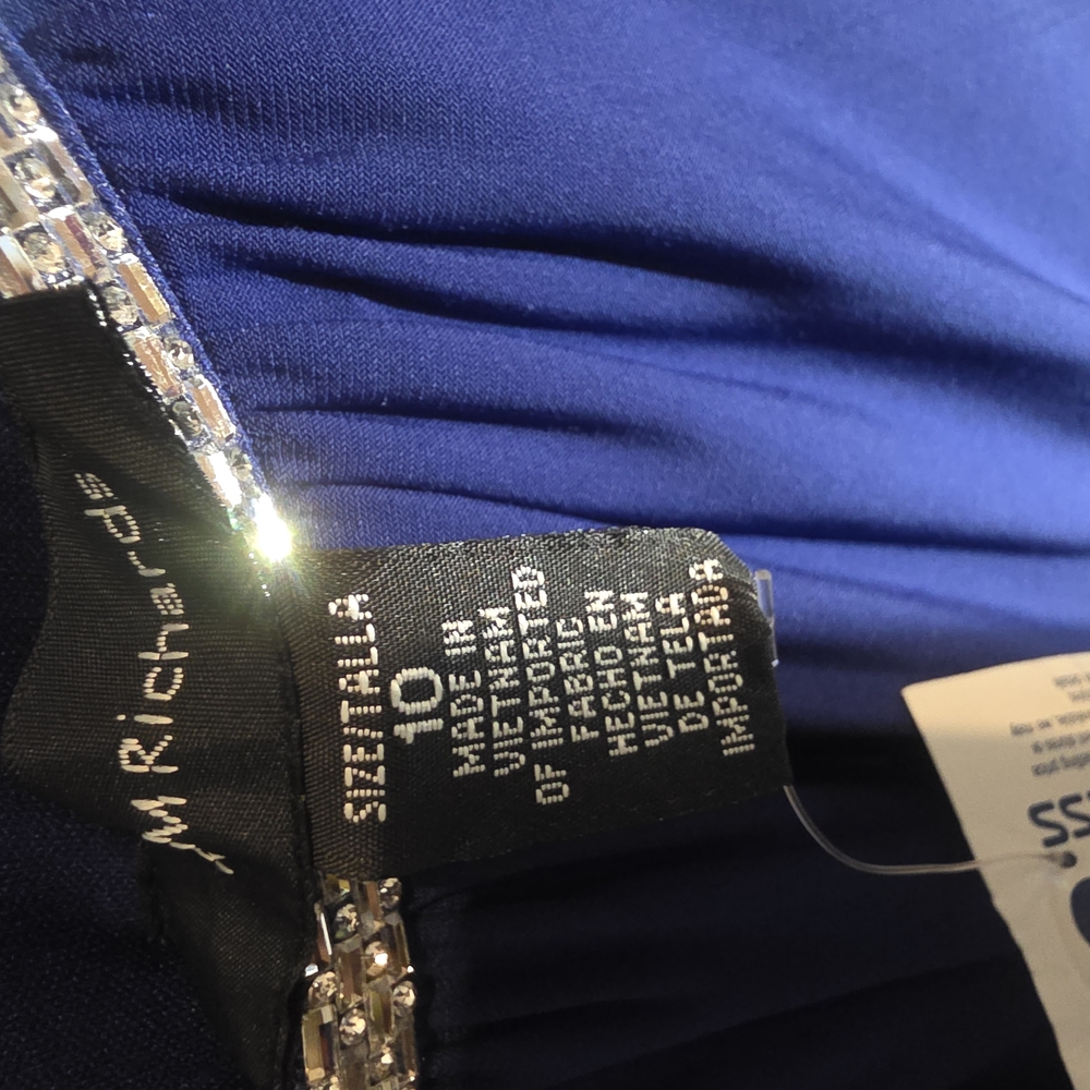 R&M Richards Royal Blue Dress with Silver Details